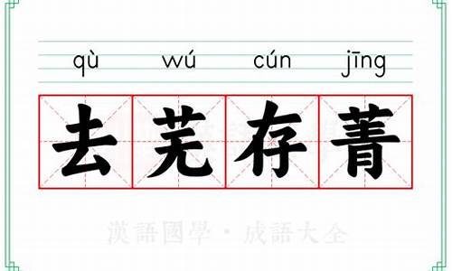 去芜存菁_去芜存菁和激浊扬清